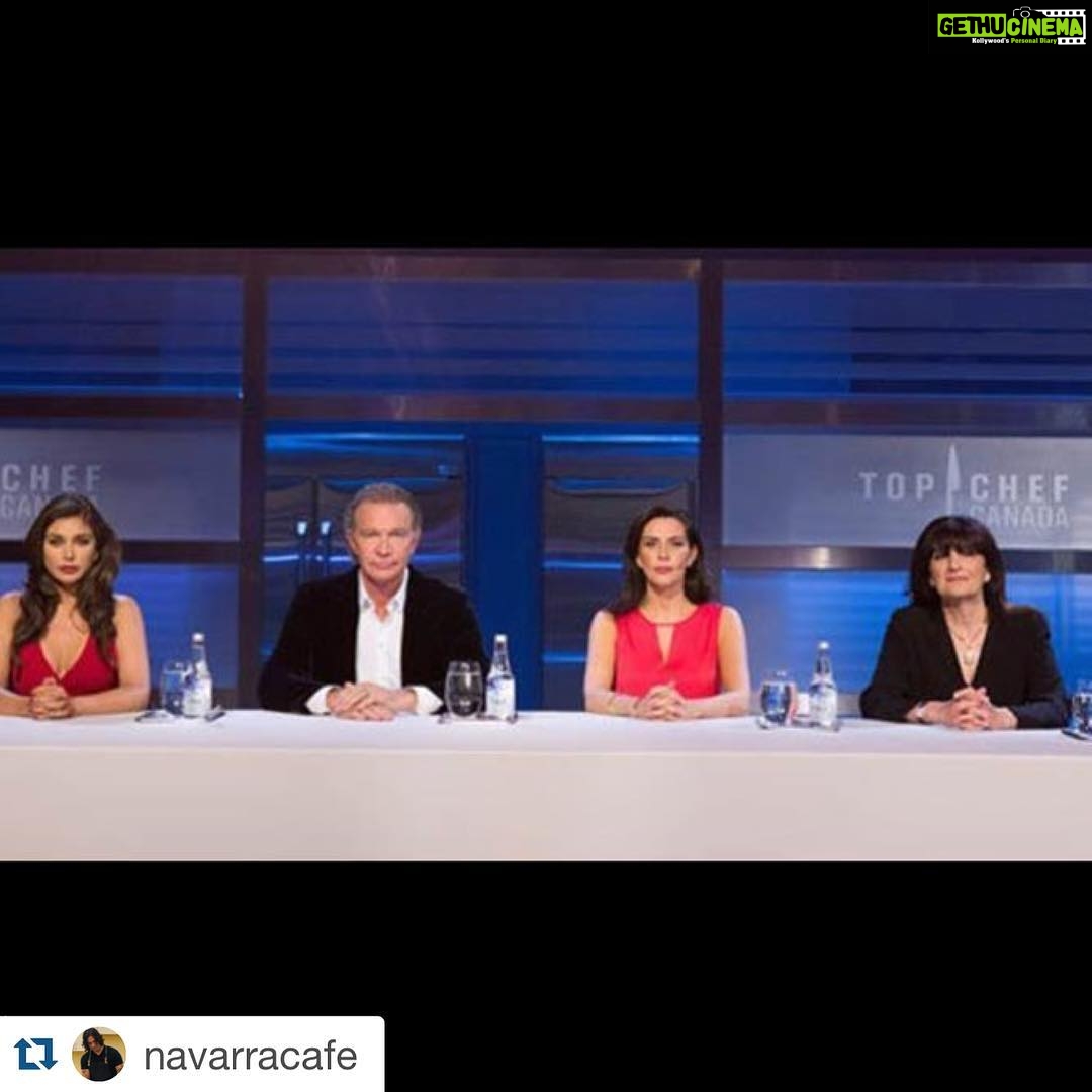Lisa Ray Instagram - Thanks @navarracafe for this pop of nostalgia by posting the judging finale from #TopChefCanada Season 4. It was a phenomenal experience working on this hugely popular show with @chefmarkmcewan and my sister from another mister @shereenarazm. Pictures here is influential ex NYT food critic #RuthReichl. It was the richest of experiences and the culinary talent we had the privilege to judge was world class. You deserved the winning title of #TopChef @navarracafe!