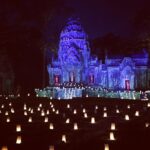 Lisa Ray Instagram - An unrivalled setting for the @manulife pre- #AnkorWatHalfMarathon dinner An entrancing night dining against the backdrop of one of the ancient temples dedicated to #Shiva and #Vishnu in #SiemReap Don't miss the #apsaras in the entrance ways #Cambodia #RunWithManulife #SiemReap