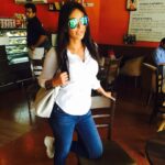 Lisa Ray Instagram – Quick stop at #Barrista driving back from #Pune #OOTD