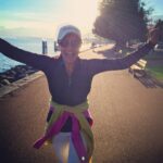 Lisa Ray Instagram - Training for the #AngkorWar Marathon taking place this December 6th every chance I get... #LakeGeneva #Evian Lake Geneva