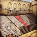 Lisa Ray Instagram - One of the 1001 stages erected for the #AvignonFestival This one just happens to be in the #PopePalace #AvignonFestival #Provence #PopePalace #Travelista Avignon, France