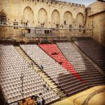 Lisa Ray Instagram – One of the 1001 stages erected for the #AvignonFestival 
This one just happens to be in the #PopePalace 
#AvignonFestival #Provence #PopePalace #Travelista Avignon, France