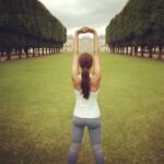 Lisa Ray Instagram - Morning from #Paris. Morning stretches in Luxembourg Gardens. #Travelista #Paris #Fitness Luxembourg Gardens, Paris France