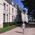 Lisa Ray Instagram - #Chateauliving part deux. The #LoireValley is liberally sprinkled with aristocratic, historic chateaux, Grand Crus and sprawling vineyards. Here's me exploring the grounds of #ChateauRochecotte after a kir royal. #insightmoments #France Château de Rochecotte
