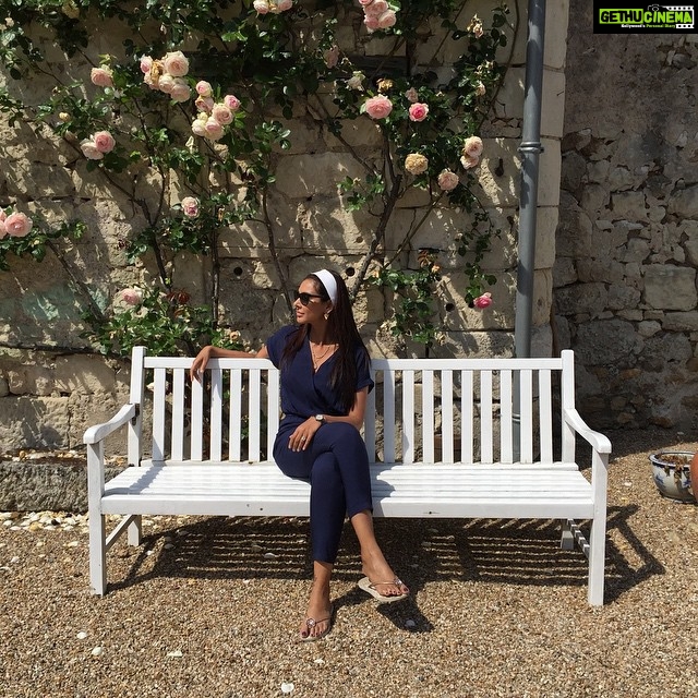 Lisa Ray Instagram - Don't make me go, please? Maybe if I'm really still they won't see me... #insightmoments #InsightVacations #France #LoireValley
