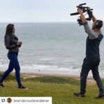 Lisa Ray Instagram - DJI makes my favorite equipment to film with by far. I shoot a lot of travel based content and if I'm not flying one of their drones, I'm most likely running around with one of their Ronin systems. Here, I'm filming with @lisaraniray on Omaha beach in Normandy, France. #dji#ronin#setlife#filmmaker#france#travel#insightmoments@djiglobal@insightvacations