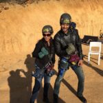Lisa Ray Instagram - What a rush! Conquered by fear of heights on the set of #IshqForever by taking on Africa's longest zip line adventure with @SAForestAdv Here @krish9a demos the correct #Triumph stance! #Capetown #SilvermistVineyards #SAForestAdventures #IshqForever