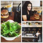 Lisa Ray Instagram - Then there's this face...what in the world is @bysarahkhan gloating about? She's chowing down on the burger and salted truffle fries at #LoadingBay, while its a long stretch across my greens to 'that' side of the table. Nabbed a few frites between our chatter. Must say...it's a great feeling to spend time with a fellow travel and food fanatic. Give @bysarahkhan a follow for her nuanced writing and wanderlust filled adventures. #Capetown