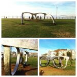 Lisa Ray Instagram - This stainless steel spectacle sculpture gazes towards #RobbenIsland where Mandela was incarcerated and is meant to stimulate public opinion and memory. If one were to judge it by the amount of selfies taken there, it's a success! #Capetown #SouthAfrica
