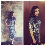 Lisa Ray Instagram – Just living the old school glamour of this @peacock_bride dress and retro makeup and hair. Curvy and comfy is my thing! Thanks @aakanksha.a for styling and @shirleywu88 for instaglamming me up in my less than 24 hour visit to Toronto for #FusiaFete2015