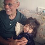 Lisa Ray Instagram – Biggest awwwww moment in a long time. #Aye meets #Pappy. #lifeofaye