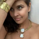 Lisa Ray Instagram - Thank you @mona_shroff_jewellery for this set that infused some moonstone into a shitty week.