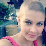 Lisa Ray Instagram - #tbt Peach fuzz and the face of Hope. It's been five years guys, and hope has been my constant companion. #Fight4theCure #HopeAlways