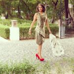 Lisa Ray Instagram - #FlashbackFriday to that nerve wracking moment just before I lost my balance on this shoot. Sexy shoes, splendid dress and a klutz all add up to the inevitable faceplant event. #Delhi #fashion #klutz
