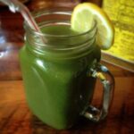 Lisa Ray Instagram – They call it the ‘Mount Sentinel Farm Green Drink’ but I think of it as good Green Shit. #kalepower