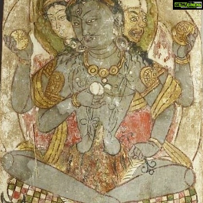 Lisa Ray Instagram - Posted @withregram • @embodiedphilosophy "Once in sunlight I pinned to the clothesline a cotton sheet, a plane of light sheer as the mind of God, before we imagined that mind creased by a single word." -excerpt from Passage by Margaret Gibson Image: Shiva as Maheshvara (Great Lord), Dandan Oilik, Khotan, north-west China, AD 600–800. Cuurrent exhibition @britishmuseum Tantra enlightenment to revolution 