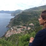 Lisa Ray Instagram - You can see all five fishing villages from here. #Cinqueterre #InsightItaly