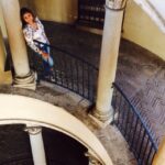 Lisa Ray Instagram - Rare access to #Bramante's Spiral staircase in the #Vatican. #RunningwithCardinals