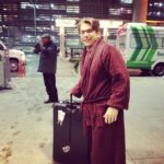 Lisa Ray Instagram – That’s my hubs at Pearson Airport at 3 AM in his bathrobe to pick me up. Wasn’t even Valentine’s day. I am a lucky, lucky lady.