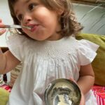 Lisa Ray Instagram – Rossogolas never go out of style. Loved to watch my mishti eat some mishti today at mausi @kauverikhullaar house/playground