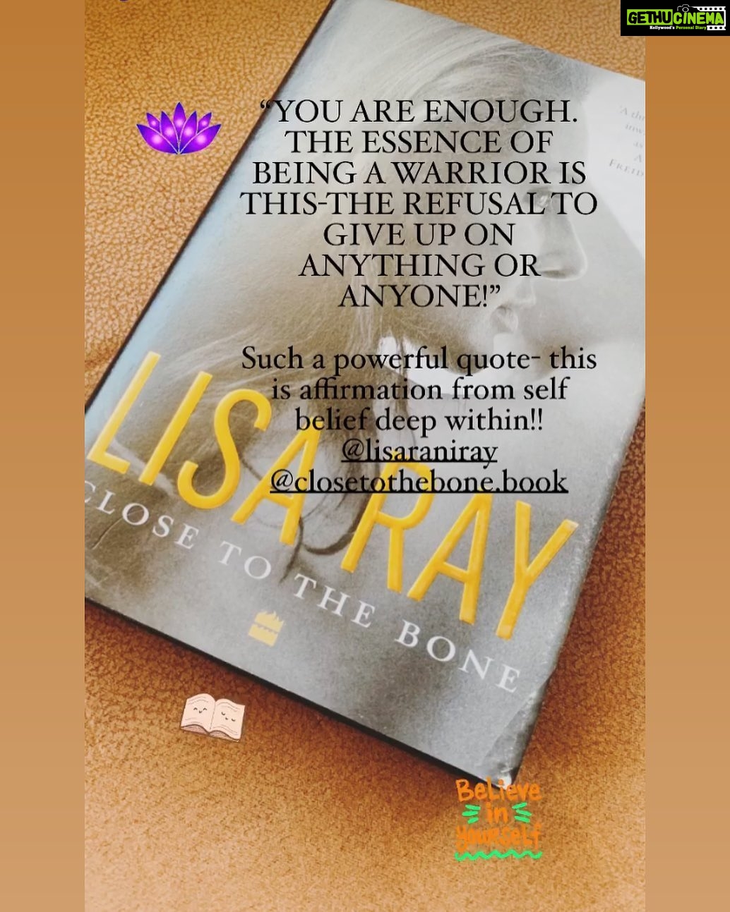 Lisa Ray Instagram - Sometimes I need readers to quite lines from my own book to remind me of what’s important. Thank you 🙏🏼