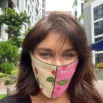 Lisa Ray Instagram – Adding a bit of variety to my mask game with @labelpratham as Singapore prepares for the phase 2 re-opening from the circuit breaker.