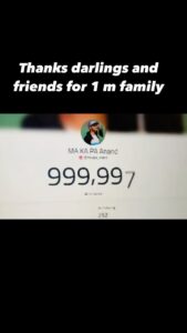Ma Ka Pa Anand Instagram - One million family 😍