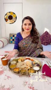 Madhuri Dixit Instagram - Food = Love ❤️ #gujratithali #wheningujarat #loveislove