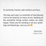 Mahesh Babu Instagram - Immense gratitude 🙏🏻🙏🏻🙏🏻 Humbled by all the love 🤗