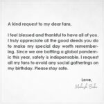 Mahesh Babu Instagram – A kind request to all my fans🙏🏻