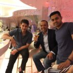 Mahesh Babu Instagram - Chilling at #Mix with the boys. The new hotspot! 🤟 #Dubai #NYE #aboutlastnight Emerald Palace Kempinski Palm Jumeirah