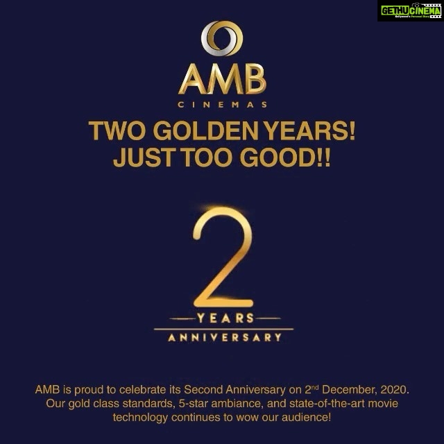 Mahesh Babu Instagram - AMB turns 2 ππ A big thank you to the entire team for your continual efforts even during these unprecedented times. Hope you enjoy your movie going experience at @amb_cinemas. All measures are being taken to ensure it's kept safe and sanitized. Stay safe!!π #2YearsOfAMBCinemas