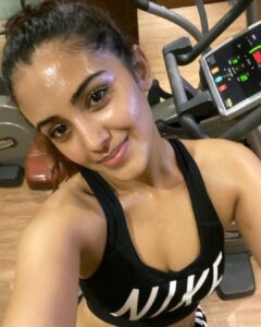Malvika Sharma Instagram - Post workout selfie 😓 I don’t sweat, I sparkle! 😋