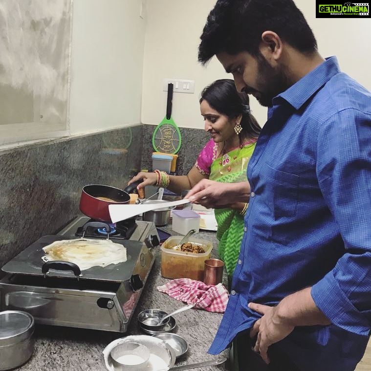 Naga Shaurya Instagram - Helping mom in the kitchen, My dosa looks pretty good,eh?