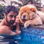 Naga Shaurya Instagram - After the hustle , before the bustle #pooltimewithmyboy❤️