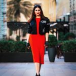 Nargis Fakhir Instagram - Strike a pose. ⚡️ . . . . . @kashifrashid . @malihajkhan . The red dress with jacket Styled by : @rubyalgayar @anara_omarkhan Dress : @americanvintage_officiel Jacket by : @dsquared2 Sunglasses @ @dinazakiofficial . . #strikeapose #fiercelook #outfitoftheday #fashionblogger #lookoftheday #streetstyle #fashionista #instastyle #whatiwore #fashiongram