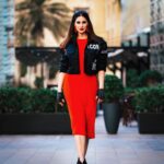 Nargis Fakhir Instagram – Strike a pose. ⚡️
.
.
.
. .
@kashifrashid .
 @malihajkhan .
 The red dress with jacket 
Styled by : @rubyalgayar  @anara_omarkhan
Dress : @americanvintage_officiel
Jacket by : @dsquared2 
Sunglasses @ @dinazakiofficial . .
#strikeapose #fiercelook #outfitoftheday #fashionblogger #lookoftheday #streetstyle #fashionista #instastyle #whatiwore #fashiongram