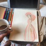 Nargis Fakhir Instagram – Morning coffee& Sketch. Haven’t done this in years! Gona start with pencils then move to canvas and paints later…😳 lets see what I can create