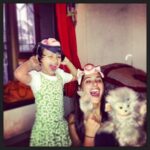 Nargis Fakhir Instagram - Miss Abigail and Miss Nargis hanging out on Christmas Day! Partying with a 4 year old brings such joy! Embrace ur inner child! Never lose child like qualities! Imagination n exploration!