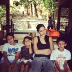 Nargis Fakhir Instagram – Chilling with the coolest kids! @ rainforest resort! Yea! We all went on a hike together!