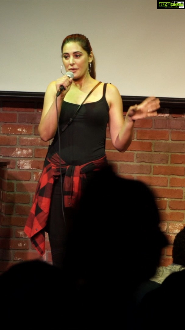 Nargis Fakhir Instagram - I have a fear of standing on stage in front of people. “Stage fright” i took a comedy class to help me build some confidence to get over this fear. My birthday is coming up and i wanted to make a list of things that scare me so i can beat the fear!! And now i will share it with you! This was me at my most vulnerable! I was shitting my pants up there but i did it! And i want to share my accomplishment with you all. Hope u like it and if you don’t that ok too.