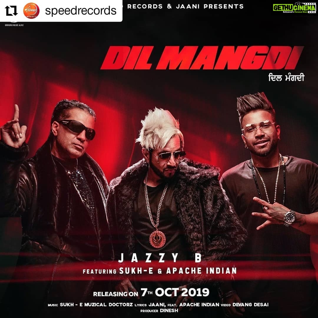 Natasha Suri Instagram - Its finally here. π€πSo excited to feature in this much much awaited music video of the year by the one and only @jazzyb with the most smashing collaboration with @sukhemuziicaldoctorz & @apacheindianhq Lyrics by @jaani777 Video directed by @devdofficial Styled by @retesh_retesh #Repost @speedrecords β’ β’ β’ β’ β’ β’ 'Releasing On 7th Oct' π @speedrecords & @jaani777 #dilmangdi @jazzyb π Ft. @sukhemuziicaldoctorz @apacheindianhq starring @natashasuri Produced by @dineshauluck , Music by @sukhemuziicaldoctorz , lyrics by @jaani777 , video by @devdofficial #speedrecords @timesmusichub #staytuned #staylove