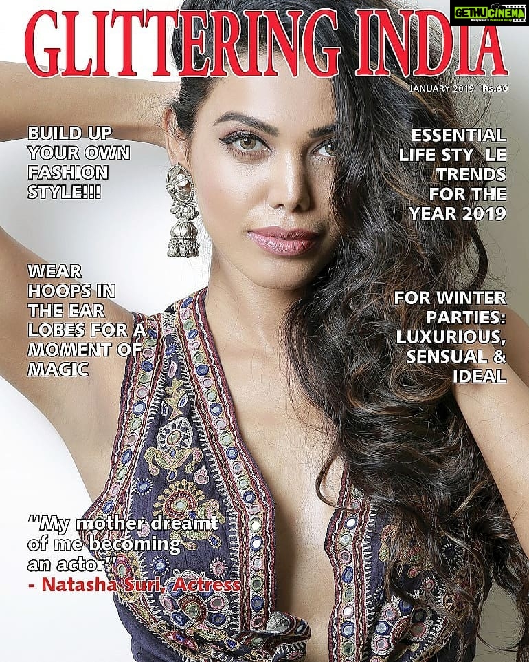 Natasha Suri Instagram - On the cover of the January 2019' edition of #GlitteringIndia magazine!! #natashasuri #covergirl #actor