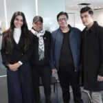 Natasha Suri Instagram - With Mohan Nadaar ji, our most adorable line producer of our film #Aadat and the indomitable Bollywood Bigman Mr Vashu Bhagnani. #throwback #London #OnSet #Bollywood