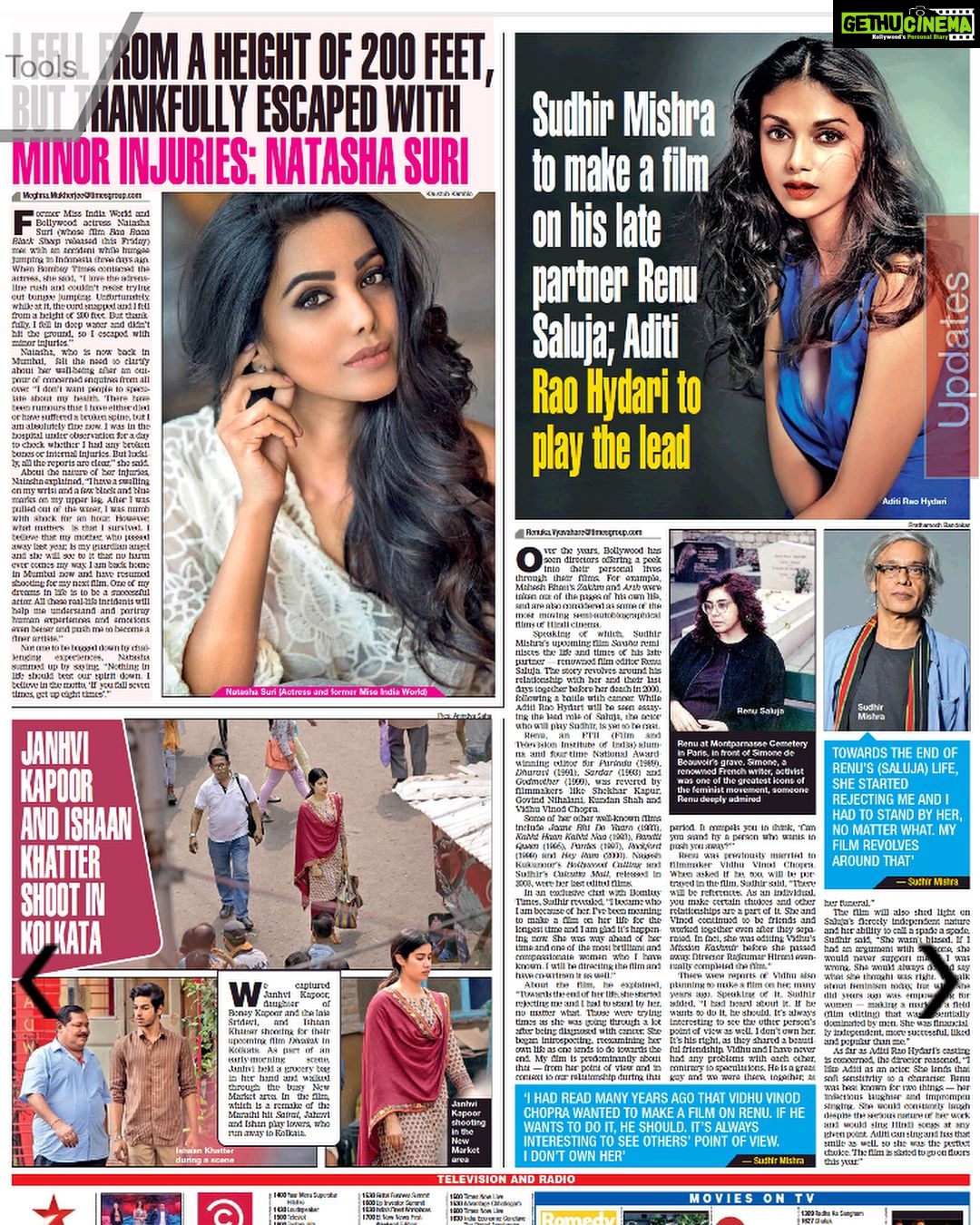 Natasha Suri Instagram - Gratitude for all the love❤️🙏 Will let this be the last post about this incident. Im safe & back to the grind & raring to go at life!😊❤️ #NatashaSuri #TimesOfIndia #BombayTimes