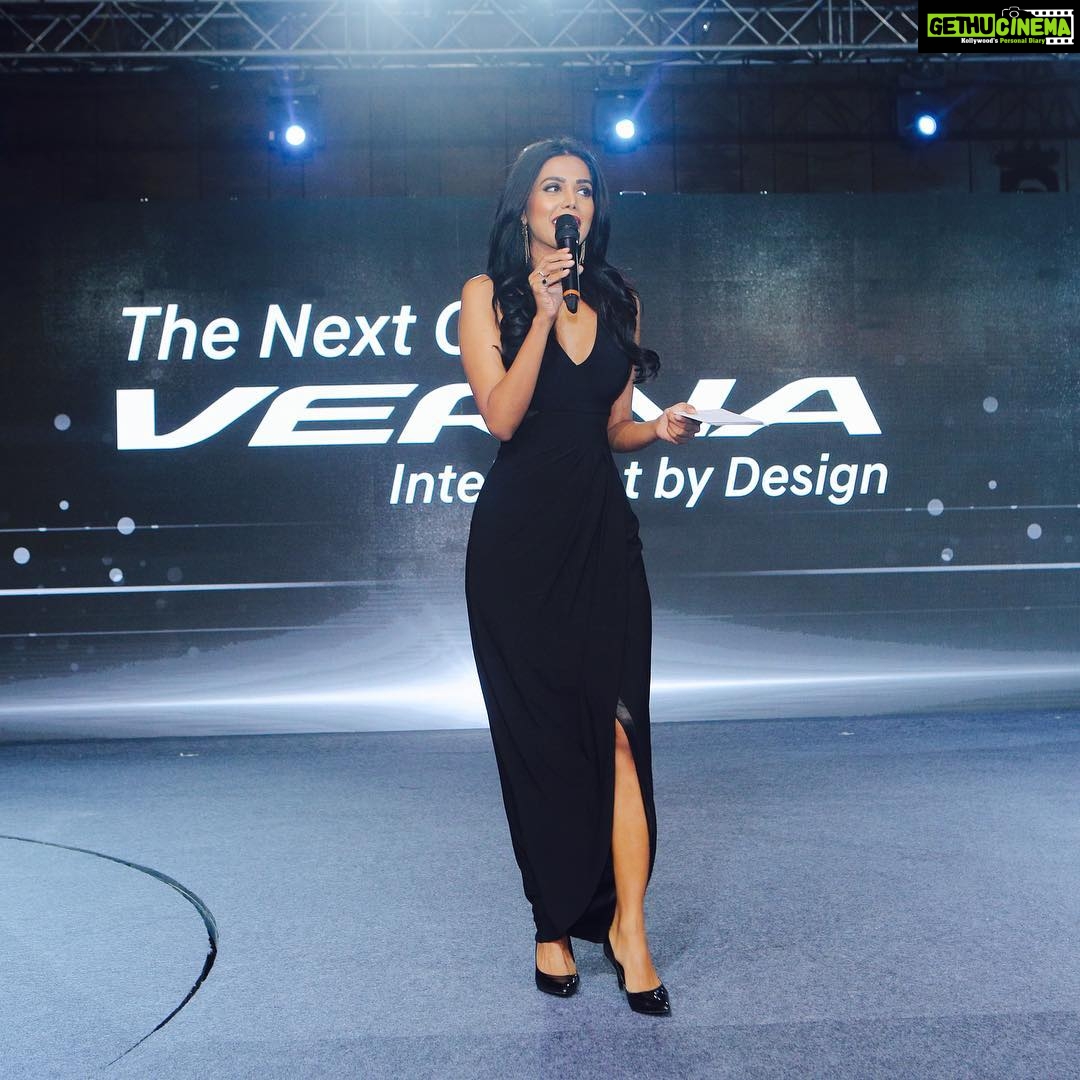 Natasha Suri Instagram - Hosted the #Hyundai #NextGenVerna event in New Delhi, 2 days ago! Super new car! #Verna#HyundaiIndia