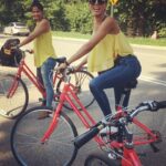 Natasha Suri Instagram - On a sunny day we are cycling at Central Park..all eve! Bliss!#centralparknyc#centralpark#newyork#natashasuri#surisisters