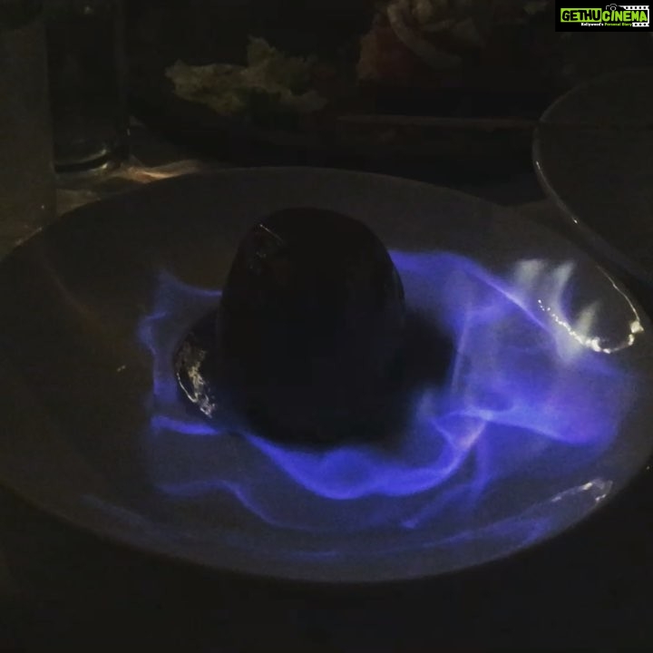 Natasha Suri Instagram - Goa...Thalassa..Dessert..sweet-tooth! Chocolate Fondant on fire!