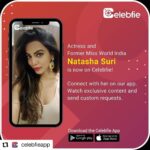 Natasha Suri Instagram - #Repost @celebfieapp • • • • • • Natasha Suri @natashasuri, the Former Miss World India and Actress is now on Celebfie. She debuted as an actor with the Malayalam film 'King Liar' and is seen in movies like 'Virgin Bhanupriya', 'Inside Edge' web-series and many more. Her next Bollywood project is the thriller 'Dangerous'. She has come on board this platform to engage with her fans directly. Download the Celebfie app and Subscribe to her channel to watch all the exclusive content. You can also make custom requests such as - personalized videos for birthday, anniversary or congratulatory wishes, product unboxing or endorsements, brand promotions and much more. #celebfieapp #closertocelebs . . . #natashasuri #Celebfie #celebrityplatform #exclusivecontent #onlyoncelebfie #personalisedmessages #videomessages #birthdaywishes #anniversarywishes #congratulatorywishes #brandpromotion #brandendorsements #productunboxing #unboxing #productpromotion #productendorsements @natashasuri