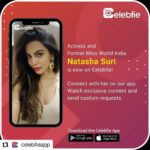 Natasha Suri Instagram – #Repost @celebfieapp
• • • • • •
Natasha Suri @natashasuri, the Former Miss World India and Actress is now on Celebfie. She debuted as an actor with the Malayalam film ‘King Liar’ and is seen in movies like ‘Virgin Bhanupriya’, ‘Inside Edge’ web-series and many more. Her next Bollywood project is the thriller ‘Dangerous’. She has come on board this platform to engage with her fans directly.

Download the Celebfie app and Subscribe to her channel to watch all the exclusive content. You can also make custom requests such as – personalized videos for birthday, anniversary or congratulatory wishes, product unboxing or endorsements, brand promotions and much more. 
#celebfieapp #closertocelebs
.
.
.
#natashasuri #Celebfie #celebrityplatform #exclusivecontent #onlyoncelebfie #personalisedmessages #videomessages #birthdaywishes #anniversarywishes #congratulatorywishes #brandpromotion #brandendorsements #productunboxing #unboxing #productpromotion #productendorsements 
@natashasuri